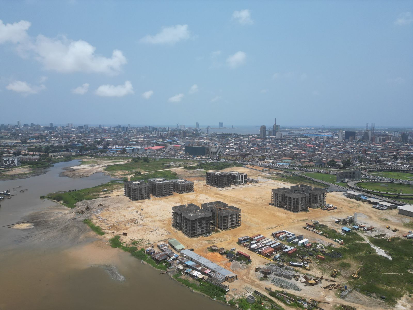 Aerial view of real estate and urban development in Lagos, Nigeria